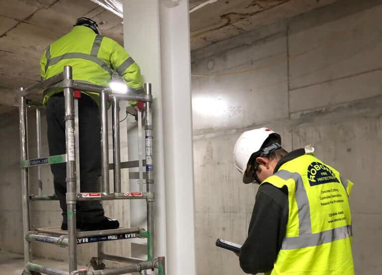 Robore firestopping operatives performing checks in London